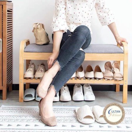 مقعد خشب بامبو